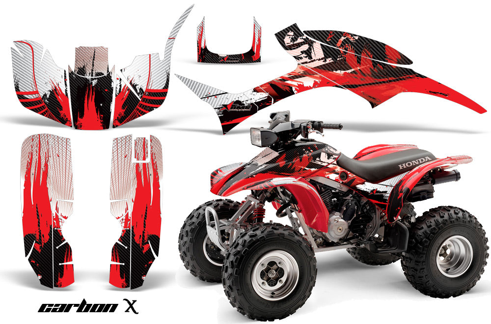 ATV Graphic Kit Quad Decal Wrap For Honda Sportrax TRX300EX 1993-2006 CARBONX RED-atv motorcycle utv parts accessories gear helmets jackets gloves pantsAll Terrain Depot
