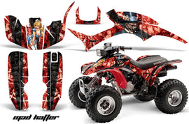 ATV Graphic Kit Quad Decal Wrap For Honda Sportrax TRX300EX 1993-2006 HATTER BLACK RED-atv motorcycle utv parts accessories gear helmets jackets gloves pantsAll Terrain Depot