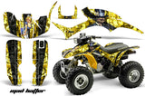 ATV Graphic Kit Quad Decal Wrap For Honda Sportrax TRX300EX 1993-2006 HATTER BLACK YELLOW