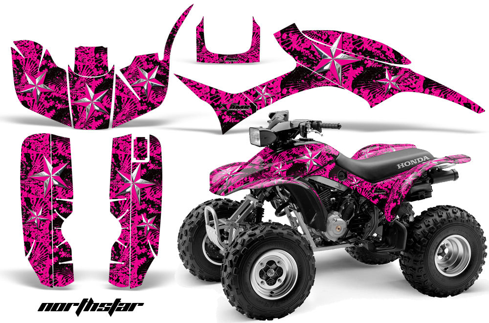 ATV Graphic Kit Quad Decal Wrap For Honda Sportrax TRX300EX 1993-2006 NORTHSTAR CHROME PINK-atv motorcycle utv parts accessories gear helmets jackets gloves pantsAll Terrain Depot
