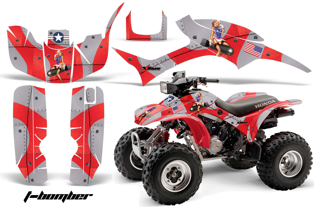 ATV Graphic Kit Quad Decal Wrap For Honda Sportrax TRX300EX 1993-2006 TBOMBER RED-atv motorcycle utv parts accessories gear helmets jackets gloves pantsAll Terrain Depot