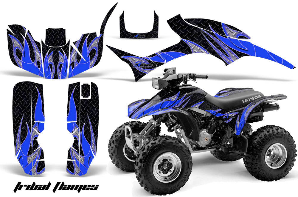 ATV Graphic Kit Quad Decal Wrap For Honda Sportrax TRX300EX 1993-2006 TRIBAL BLACK-atv motorcycle utv parts accessories gear helmets jackets gloves pantsAll Terrain Depot