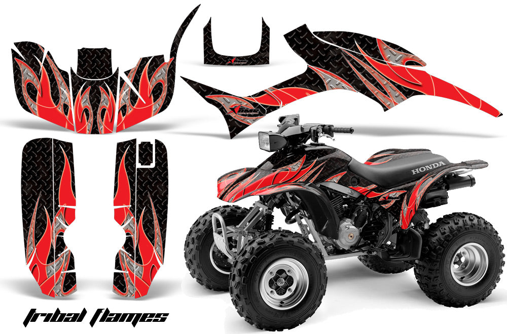 ATV Graphic Kit Quad Decal Wrap For Honda Sportrax TRX300EX 1993-2006 TRIBAL RED BLACK-atv motorcycle utv parts accessories gear helmets jackets gloves pantsAll Terrain Depot