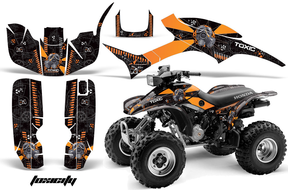 ATV Graphic Kit Quad Decal Wrap For Honda Sportrax TRX300EX 1993-2006 TOXIC ORANGE BLACK-atv motorcycle utv parts accessories gear helmets jackets gloves pantsAll Terrain Depot