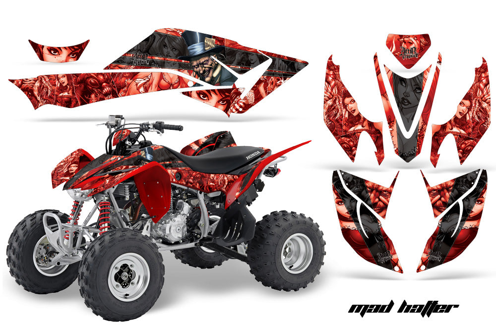 ATV Graphics Kit Decal Quad Sticker Wrap For Honda TRX400EX 2008-2016 HATTER RED BLACK-atv motorcycle utv parts accessories gear helmets jackets gloves pantsAll Terrain Depot