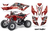 ATV Graphics Kit Decal Quad Sticker Wrap For Honda TRX400EX 2008-2016 HATTER RED SILVER