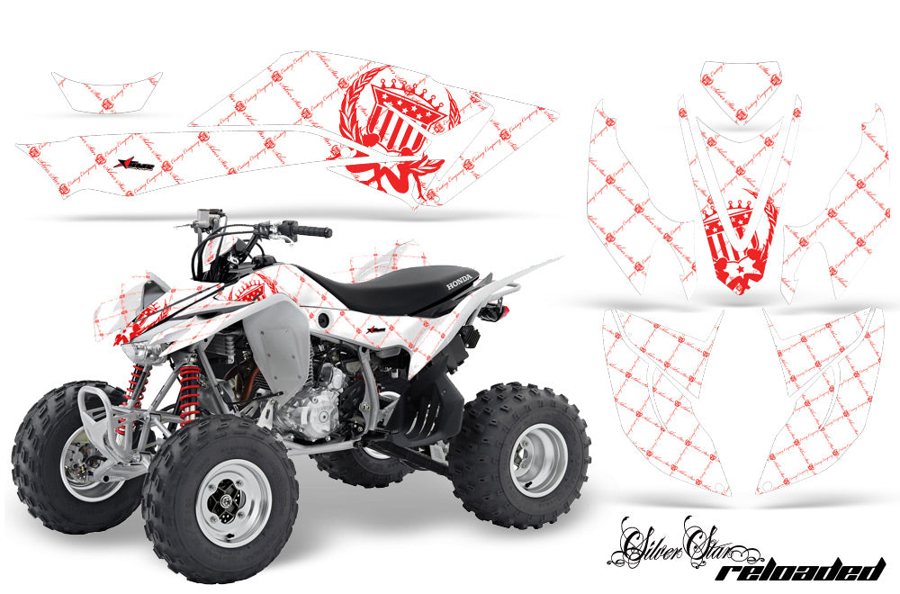 ATV Graphics Kit Decal Quad Sticker Wrap For Honda TRX400EX 2008-2016 RELOADED WHITE BLACK-atv motorcycle utv parts accessories gear helmets jackets gloves pantsAll Terrain Depot