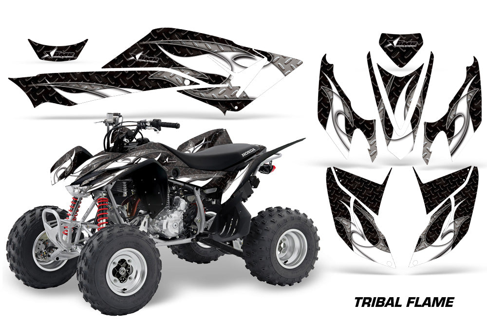 ATV Graphics Kit Decal Quad Sticker Wrap For Honda TRX400EX 2008-2016 TRIBAL WHITE BLACK-atv motorcycle utv parts accessories gear helmets jackets gloves pantsAll Terrain Depot