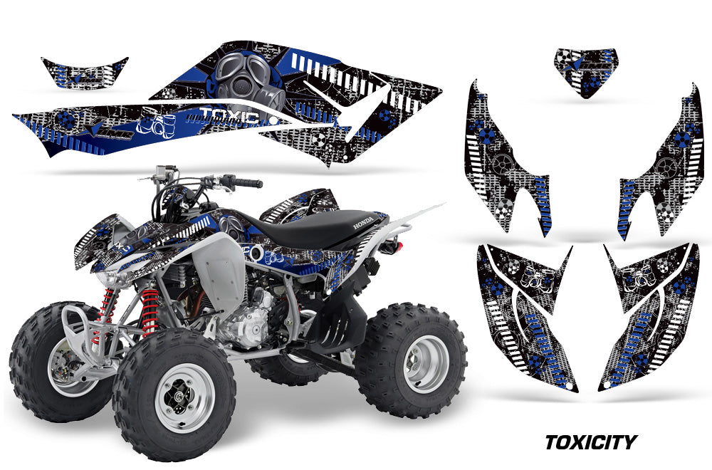 ATV Graphics Kit Decal Quad Sticker Wrap For Honda TRX400EX 2008-2016 TOXIC BLUE SILVER-atv motorcycle utv parts accessories gear helmets jackets gloves pantsAll Terrain Depot