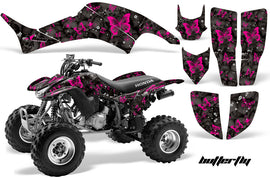 ATV Graphics Kit Decal Quad Sticker Wrap For Honda TRX400EX 1999-2007 BUTTERFLIES PINK BLACK-atv motorcycle utv parts accessories gear helmets jackets gloves pantsAll Terrain Depot