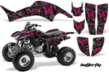 ATV Graphics Kit Decal Quad Sticker Wrap For Honda TRX400EX 1999-2007 BUTTERFLIES PINK BLACK