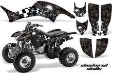 Load image into Gallery viewer, ATV Graphics Kit Decal Quad Sticker Wrap For Honda TRX400EX 1999-2007 CHECKERED BLACK-atv motorcycle utv parts accessories gear helmets jackets gloves pantsAll Terrain Depot