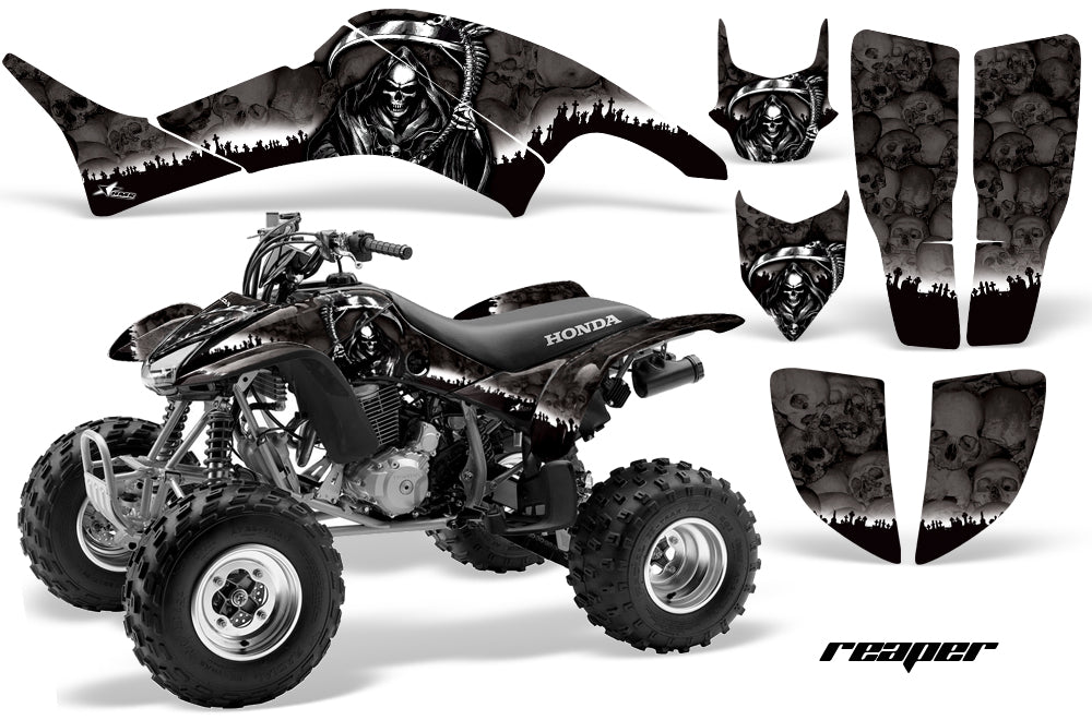 ATV Graphics Kit Decal Quad Sticker Wrap For Honda TRX400EX 1999-2007 REAPER BLACK-atv motorcycle utv parts accessories gear helmets jackets gloves pantsAll Terrain Depot