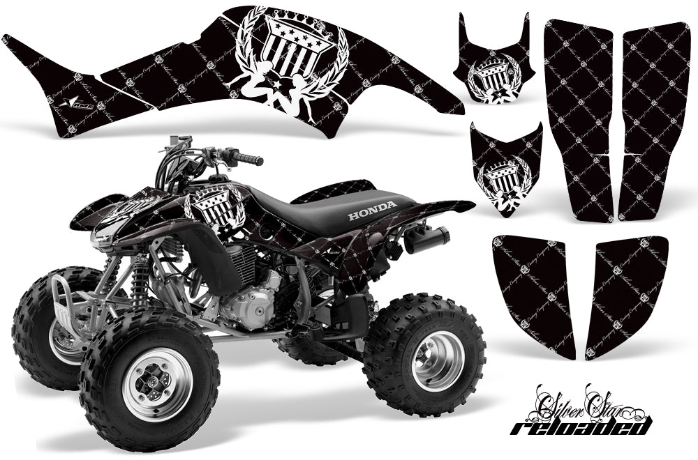ATV Graphics Kit Decal Quad Sticker Wrap For Honda TRX400EX 1999-2007 RELOADED WHITE BLACK-atv motorcycle utv parts accessories gear helmets jackets gloves pantsAll Terrain Depot