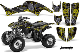 ATV Graphics Kit Decal Quad Sticker Wrap For Honda TRX400EX 1999-2007 TOXIC BLACK YELLOW-atv motorcycle utv parts accessories gear helmets jackets gloves pantsAll Terrain Depot
