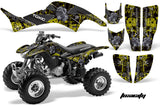 ATV Graphics Kit Decal Quad Sticker Wrap For Honda TRX400EX 1999-2007 TOXIC BLACK YELLOW