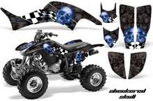 Load image into Gallery viewer, ATV Graphics Kit Decal Quad Sticker Wrap For Honda TRX400EX 1999-2007 CHECKERED BLUE BLACK-atv motorcycle utv parts accessories gear helmets jackets gloves pantsAll Terrain Depot