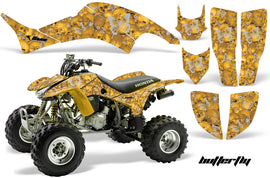 ATV Graphics Kit Decal Quad Sticker Wrap For Honda TRX400EX 1999-2007 BUTTERFLIES SILVER YELLOW-atv motorcycle utv parts accessories gear helmets jackets gloves pantsAll Terrain Depot