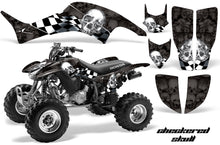 Load image into Gallery viewer, ATV Graphics Kit Decal Quad Sticker Wrap For Honda TRX400EX 1999-2007 CHECKERED CHROME BLACK-atv motorcycle utv parts accessories gear helmets jackets gloves pantsAll Terrain Depot