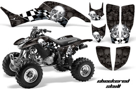 ATV Graphics Kit Decal Quad Sticker Wrap For Honda TRX400EX 1999-2007 CHECKERED CHROME BLACK-atv motorcycle utv parts accessories gear helmets jackets gloves pantsAll Terrain Depot
