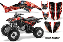 Load image into Gallery viewer, ATV Graphics Kit Decal Quad Sticker Wrap For Honda TRX400EX 1999-2007 HATTER BLACK RED-atv motorcycle utv parts accessories gear helmets jackets gloves pantsAll Terrain Depot