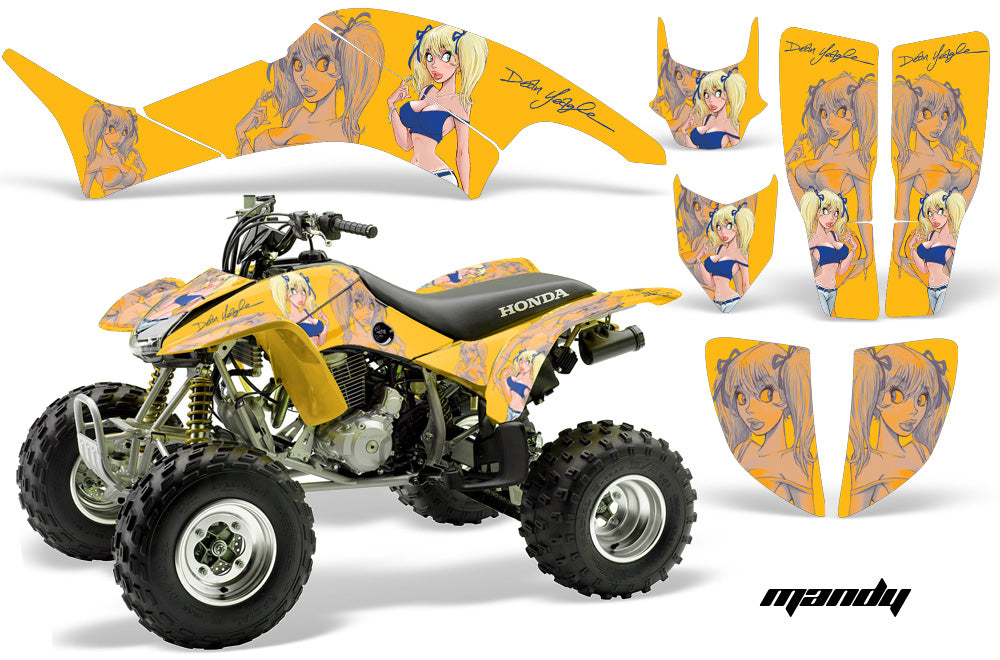 ATV Graphics Kit Decal Quad Sticker Wrap For Honda TRX400EX 1999-2007 MANDY BLUE YELLOW-atv motorcycle utv parts accessories gear helmets jackets gloves pantsAll Terrain Depot