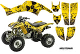 ATV Graphics Kit Decal Quad Sticker Wrap For Honda TRX400EX 1999-2007 MELTDOWN BLACK YELLOW
