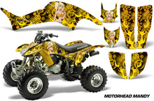 Load image into Gallery viewer, ATV Graphics Kit Decal Quad Sticker Wrap For Honda TRX400EX 1999-2007 MOTO MANDY YELLOW-atv motorcycle utv parts accessories gear helmets jackets gloves pantsAll Terrain Depot