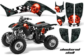 ATV Graphics Kit Decal Quad Sticker Wrap For Honda TRX400EX 1999-2007 CHECKERED RED BLACK-atv motorcycle utv parts accessories gear helmets jackets gloves pantsAll Terrain Depot