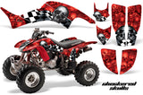 ATV Graphics Kit Decal Quad Sticker Wrap For Honda TRX400EX 1999-2007 CHECKERED RED