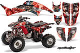 ATV Graphics Kit Decal Quad Sticker Wrap For Honda TRX400EX 1999-2007 HATTER SILVER RED