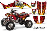 ATV Graphics Kit Decal Quad Sticker Wrap For Honda TRX400EX 1999-2007 MOTORHEAD RED