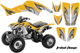 ATV Graphics Kit Decal Quad Sticker Wrap For Honda TRX400EX 1999-2007 TRIBAL BLACK YELLOW