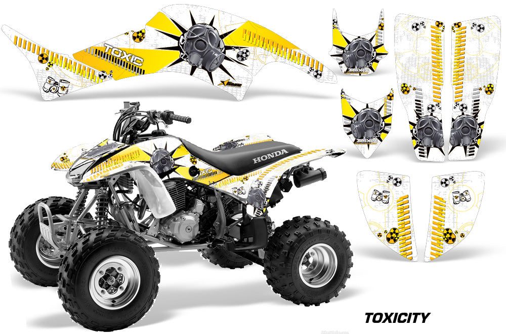 ATV Graphics Kit Decal Quad Sticker Wrap For Honda TRX400EX 1999-2007 TOXIC YELLOW WHITE-atv motorcycle utv parts accessories gear helmets jackets gloves pantsAll Terrain Depot