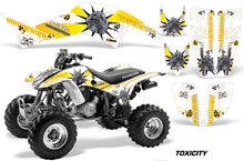 Load image into Gallery viewer, ATV Graphics Kit Decal Quad Sticker Wrap For Honda TRX400EX 1999-2007 TOXIC YELLOW WHITE-atv motorcycle utv parts accessories gear helmets jackets gloves pantsAll Terrain Depot