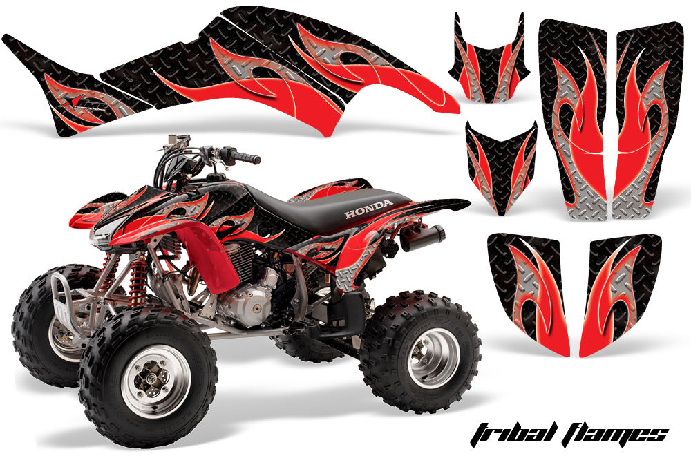 ATV Graphics Kit Decal Quad Sticker Wrap For Honda TRX400EX 1999-2007 TRIBAL RED BLACK-atv motorcycle utv parts accessories gear helmets jackets gloves pantsAll Terrain Depot