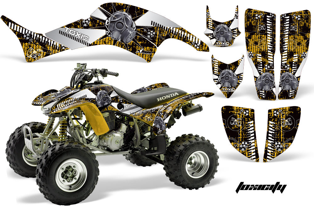 ATV Graphics Kit Decal Quad Sticker Wrap For Honda TRX400EX 1999-2007 TOXIC WHITE YELLOW-atv motorcycle utv parts accessories gear helmets jackets gloves pantsAll Terrain Depot