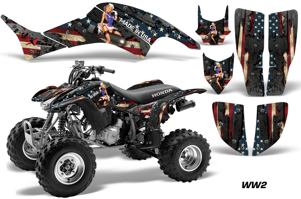 ATV Graphics Kit Decal Quad Sticker Wrap For Honda TRX400EX 1999-2007 WW2 BOMBER-atv motorcycle utv parts accessories gear helmets jackets gloves pantsAll Terrain Depot