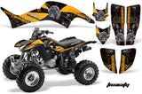 ATV Graphics Kit Decal Quad Sticker Wrap For Honda TRX400EX 1999-2007 TOXIC YELLOW BLACK