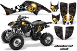 ATV Graphics Kit Decal Quad Sticker Wrap For Honda TRX400EX 1999-2007 CHECKERED YELLOW BLACK