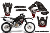 Dirt Bike Graphics Kit Decal Sticker Wrap For Honda XR650R 2000-2010 BONES BLACK