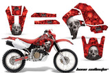 Dirt Bike Graphics Kit Decal Sticker Wrap For Honda XR650R 2000-2010 BONES RED