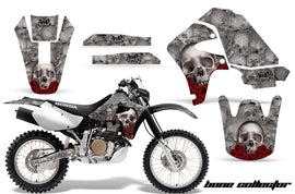 Dirt Bike Graphics Kit Decal Sticker Wrap For Honda XR650R 2000-2010 BONES SILVER-atv motorcycle utv parts accessories gear helmets jackets gloves pantsAll Terrain Depot