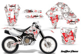 Dirt Bike Graphics Kit Decal Sticker Wrap For Honda XR650R 2000-2010 BUTTERFLIES RED WHITE