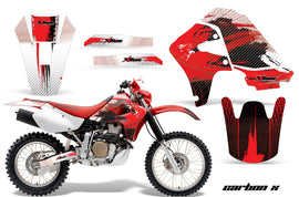 Dirt Bike Graphics Kit Decal Sticker Wrap For Honda XR650R 2000-2010 CARBONX RED-atv motorcycle utv parts accessories gear helmets jackets gloves pantsAll Terrain Depot