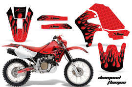 Dirt Bike Graphics Kit Decal Sticker Wrap For Honda XR650R 2000-2010 DOG FIGHT RED-atv motorcycle utv parts accessories gear helmets jackets gloves pantsAll Terrain Depot