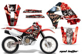 Dirt Bike Graphics Kit Decal Sticker Wrap For Honda XR650R 2000-2010 HATTER SILVER RED