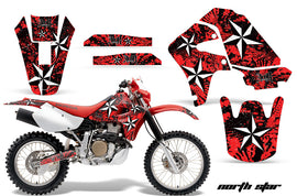 Dirt Bike Graphics Kit Decal Sticker Wrap For Honda XR650R 2000-2010 NORTHSTAR RED-atv motorcycle utv parts accessories gear helmets jackets gloves pantsAll Terrain Depot