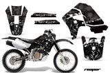 Dirt Bike Graphics Kit Decal Sticker Wrap For Honda XR650R 2000-2010 REAPER BLACK