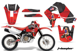 Dirt Bike Graphics Kit Decal Sticker Wrap For Honda XR650R 2000-2010 TBOMBER RED-atv motorcycle utv parts accessories gear helmets jackets gloves pantsAll Terrain Depot